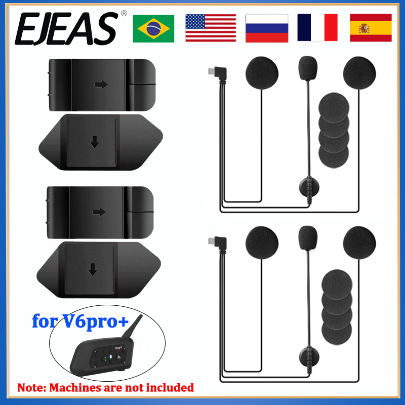 Usb C Earphone - EJEAS V6 PRO+ Motorcycle Helmet Headset