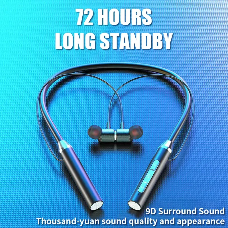 Sports Earphone Hook - Wireless Bluetooth Headphones Neck Stereo Noise