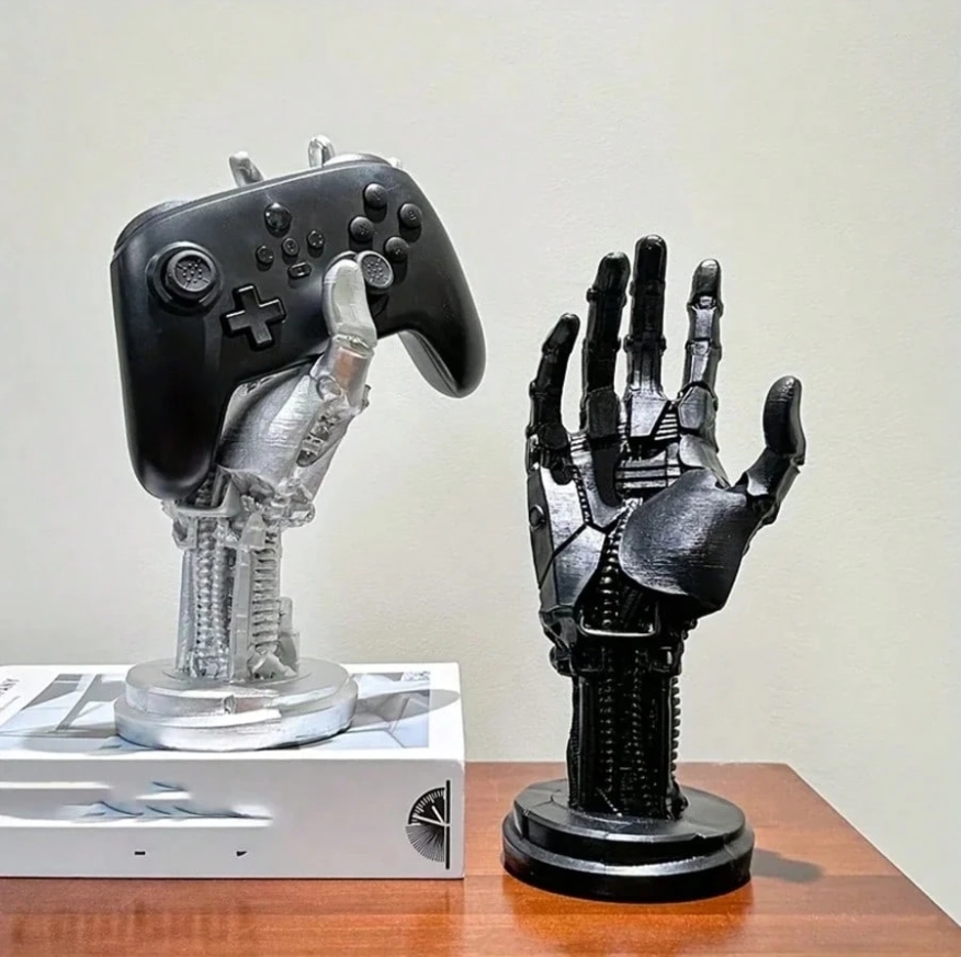 Headphone Stand Desk - 1pc Futuristic Cyberpunk Mechanical Arm Statue,