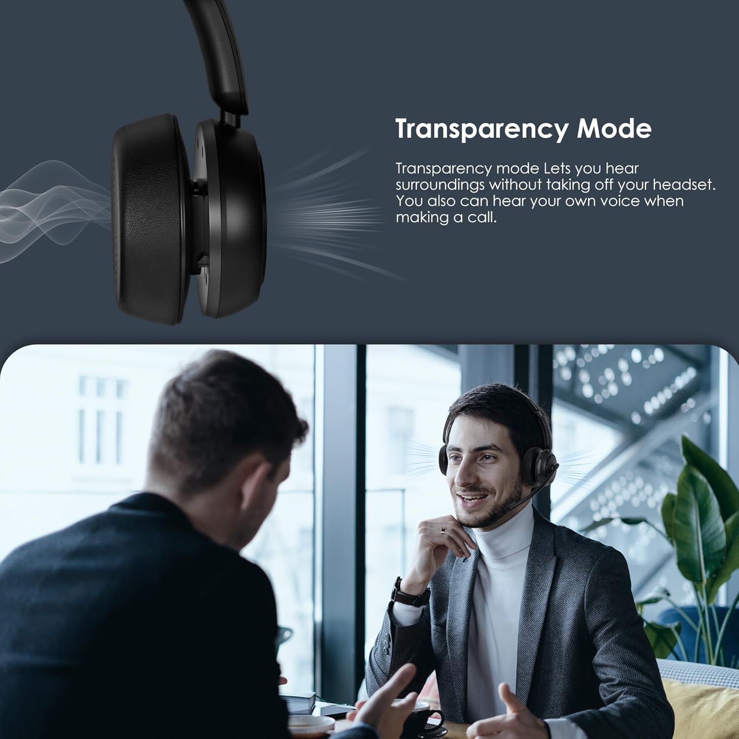 Bluetooth 5.4 ANC Headset with - Noise Cancelling Headphone recension och pris