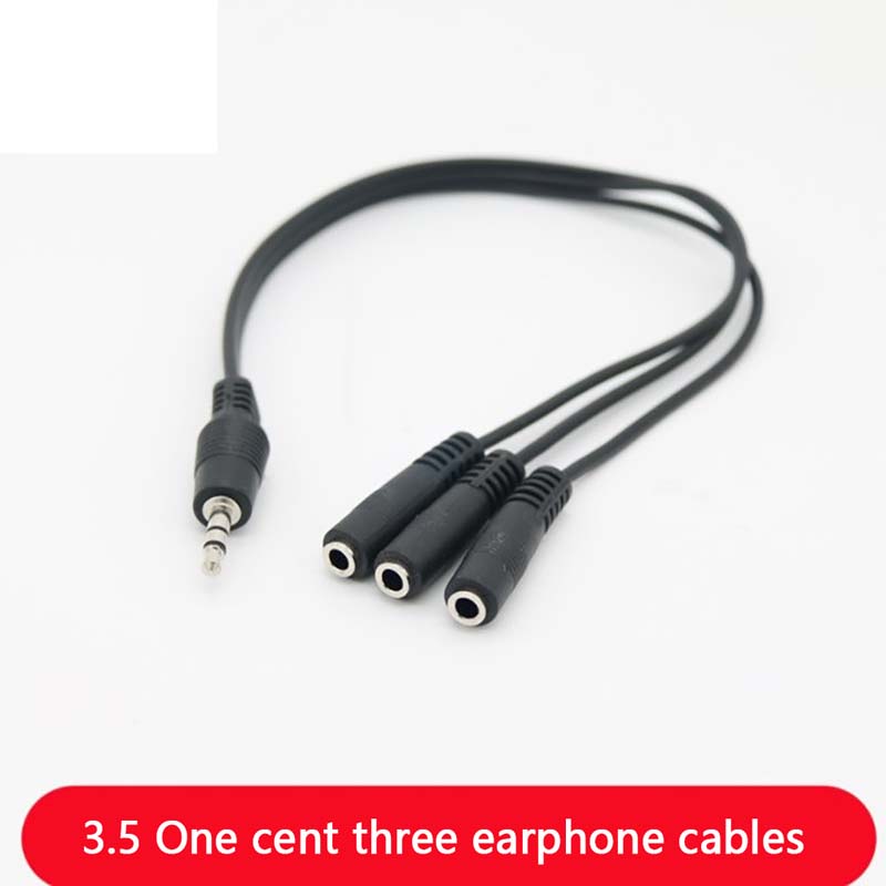 【C】3.5mm 3-Way Port Aux Audio  - Earphone Splitter Jack recension och pris