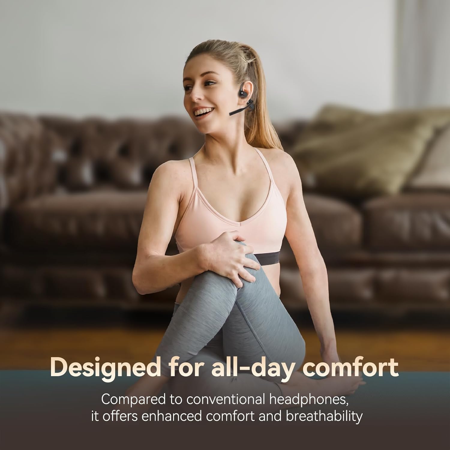 Open Ear Headphones with AI No - Noise Cancelling Headphone recension och pris