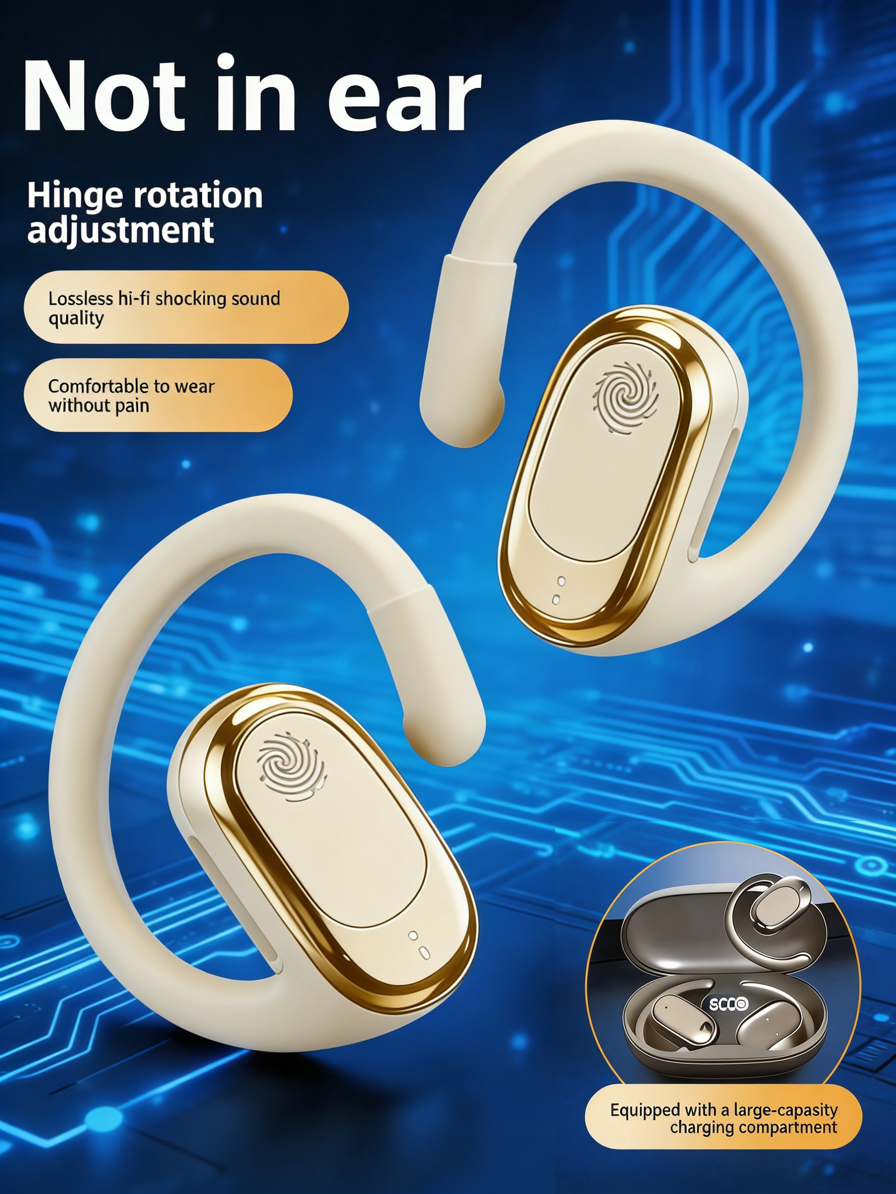 Long endurance digital Bluetoo - Sports Earphone Hook recension och pris
